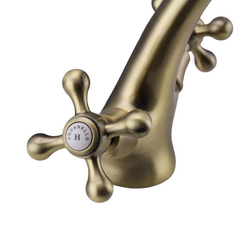 Aquanello Heritage Ascot Classic Nostalgic Basin Mixer Faucet Bronze BN-4101-HA