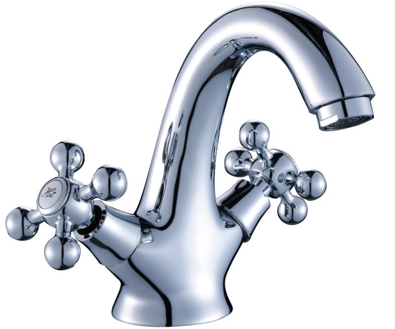 Aquanello Heritage Ascot Classic Nostalgic Washbasin Mixer Tap Chrome CR-4101-HA