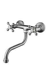 Aquanello Heritage Ascot Classic Kitchen Wall Faucet Stainless Steel NB-4111-HA