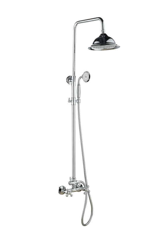 Aquanello Heritage Ascot Classic Shower Set Surface-Mounted Shower Column Chrome CR-2003-HA