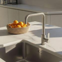 Aquanello Forma Solid Stainless Steel Single Lever Kitchen Mixer Tap SS-1001-FM