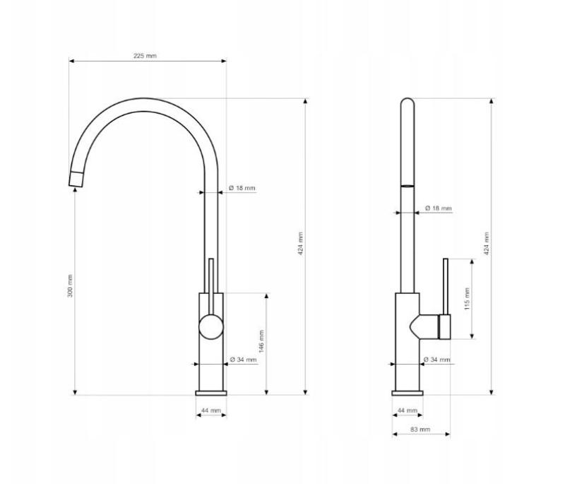 Graniteland Vira Slim White Kitchen Faucet with Swivel Spout 1208972621