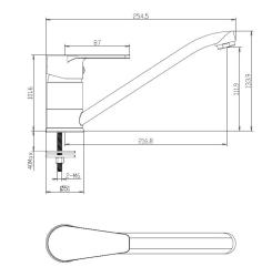 Aquanello Casa Single-Handle Kitchen Faucet, Black BL-1203-CS