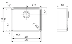 Reginox Ohio 50x40 medium stainless steel kitchen sink undermount, flush-mounted and inset B09H3LLU06GDS.9 1502