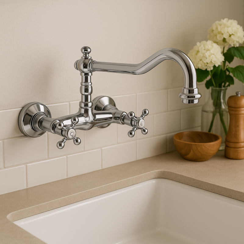 PB Old fashion kitchen wall faucet V2721 Chrome