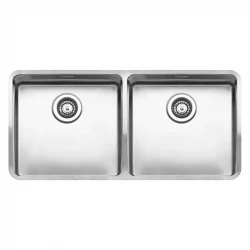 Reginox Ohio 40x40 + 40x40 double stainless steel kitchen sink B09H6LLU08GDS.9 R16596