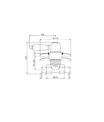 Huber Croisette Built-in Stop Valve Chrome CS00031021