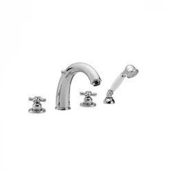 Huber Croisette 4-hole bath rim mixer Thermostatic Chrome CST7601021