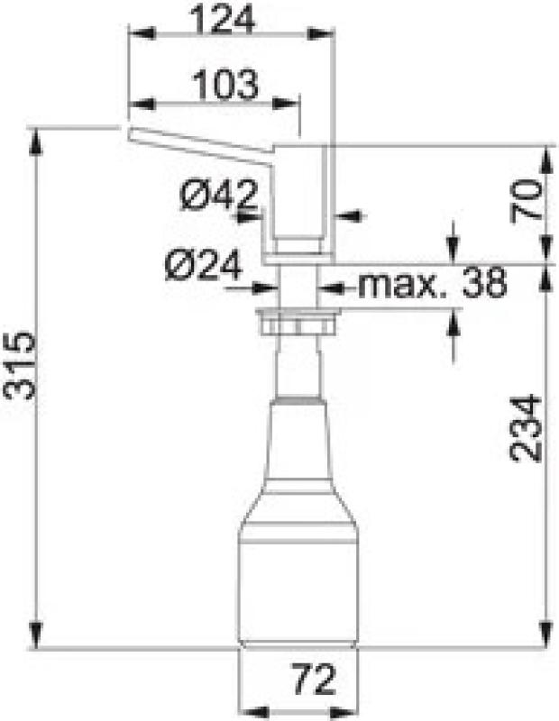 Franke Built-in Soap Dispenser Firenze stainless steel 119.0081.210