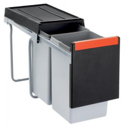 Translation: Franke Cube 30 built-in waste system manual operation kitchen waste bin 2 x 15L 134.0039.553