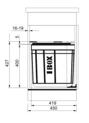 Franke Sorter Solo 45 revolving waste system at door 40 liters with carbon filter 1210307565