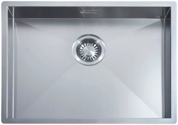 ABK Baronga large extra shallow stainless steel sink for disabled, 10cm deep, 55x40cm, flush mount, undermount, and top mount, BAR5510FVI.