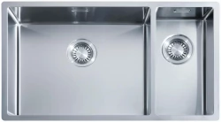 ABK Bingara large one and a half 1.5 stainless steel sink 50x40+20x40 cm for flush-mount, undermount, and top-mount installation BIN5020FVI