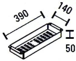 ABK stainless steel Remainder Bin Insert BAR14 KS01014001