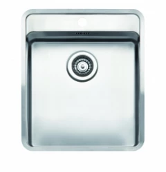 Reginox Ohio Kitchen Sink 40x40 Tapwing Flush Mounted with tap hole bench B09H9LLU06NDS.9 R15803