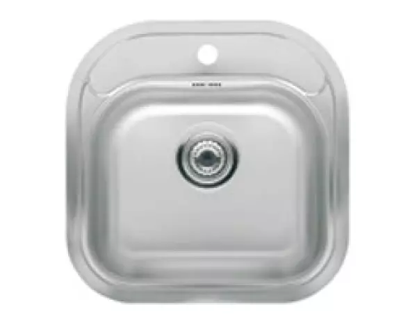 Reginox Boston stainless steel kitchen sink with faucet hole bench 49x49cm flush-mounted R00670