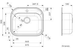 Reginox Kitchen Sink Orlando Inset B09H0RBP06NDS