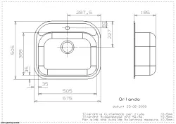 Reginox Kitchen Sink Orlando Flush-Mounted B09HOLBP06NDS