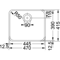 Franke kitchen sink Largo LAX 110.45 undermount 122.0157.545